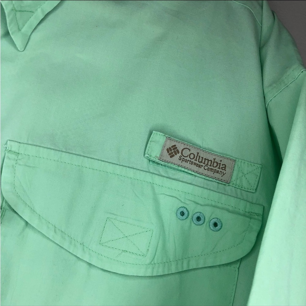 Columbia PFG Bonehead Short Sleeve Button Down Fishing Shirt Mens Large Key West